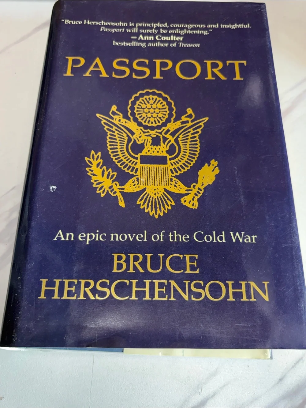 🔥 Bruce Herschensohn Passport Signed 1st Printing 2003 Hardcover Cold War Novel🔥